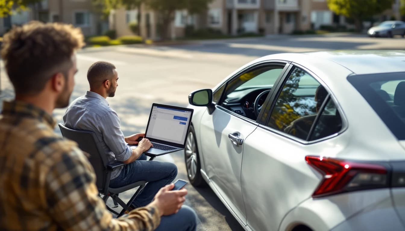 Cerrajero móvil programando una llave de Toyota Camry en Arlington TX