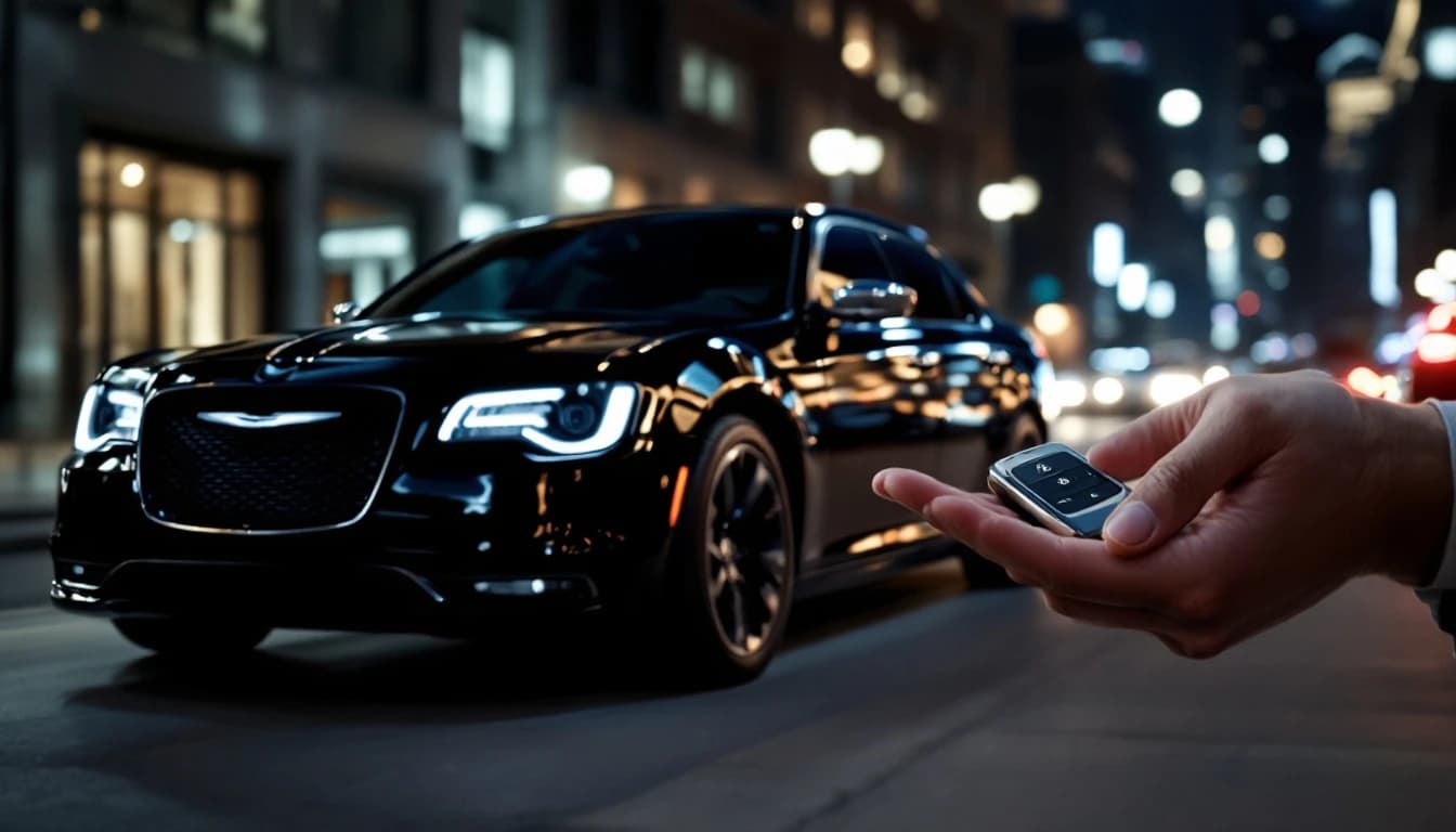 Llave inteligente de proximidad de un Chrysler 300 siendo programada por un cerrajero móvil en Arlington, Texas