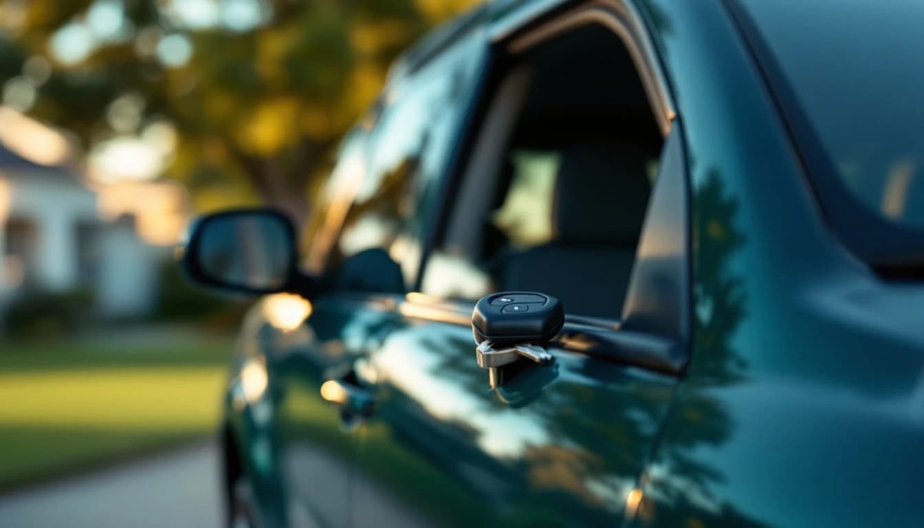 Toyota 4Runner de cuarta generación estacionada en una casa de Arlington mientras un cerrajero móvil repara el encendido